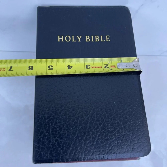 Four Holy Bibles Maroon and Black Sz 9"x6" - Picture 4 of 11